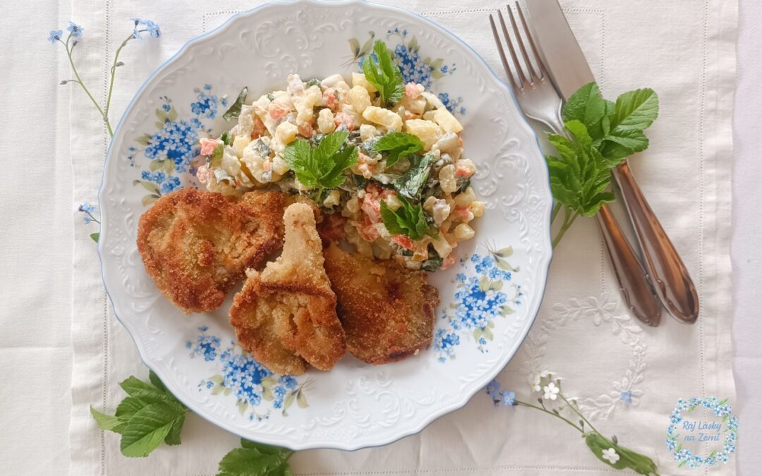 Bramborovy salat s divokymi bylinami - Ráj Lásky na Zemi (1)